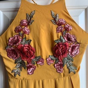 Yellow Floral Maxi Dress (Bridesmaid/Wedding)